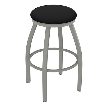 Holland Bar Stool Co 36" Swivel X-Tall Bar Stool, Nickel Finish, Blk Vinyl Seat X802
